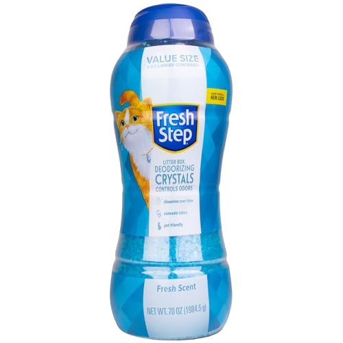 Fresh Step Cat Litter Crystals Deodorizer Non Toxic Odor Neutralizing Crystals for Litter Boxes that Help Control Smells and Keep Home Areas Fresh Fresh Scent 70 Ounce - Image 1