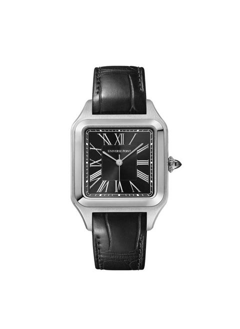 Santos Dumont Pilot Watch by Universe Point for Men - Roman Numerals, Leather Strap