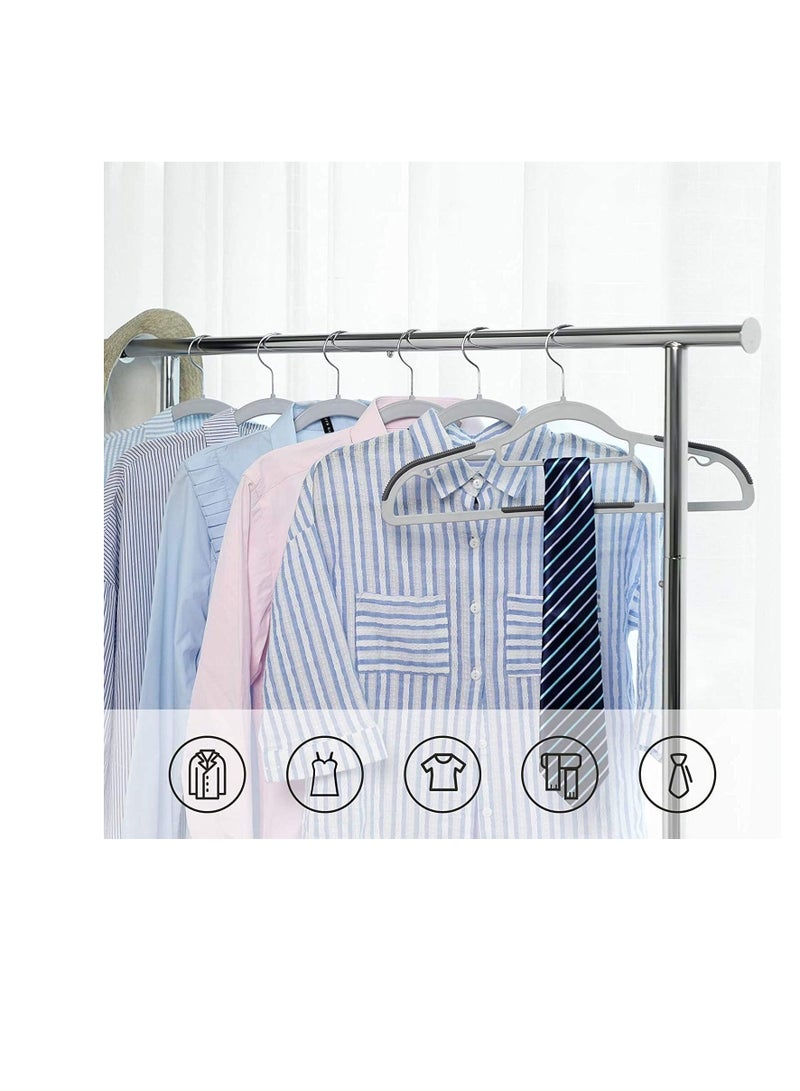 Durable Household Hangers, 30 Pack Heavy Duty Plastic Hangers with Non-Slip Design, Space Saving Hangers, 0.65" Thick, Rotatable Hook, - Image 2