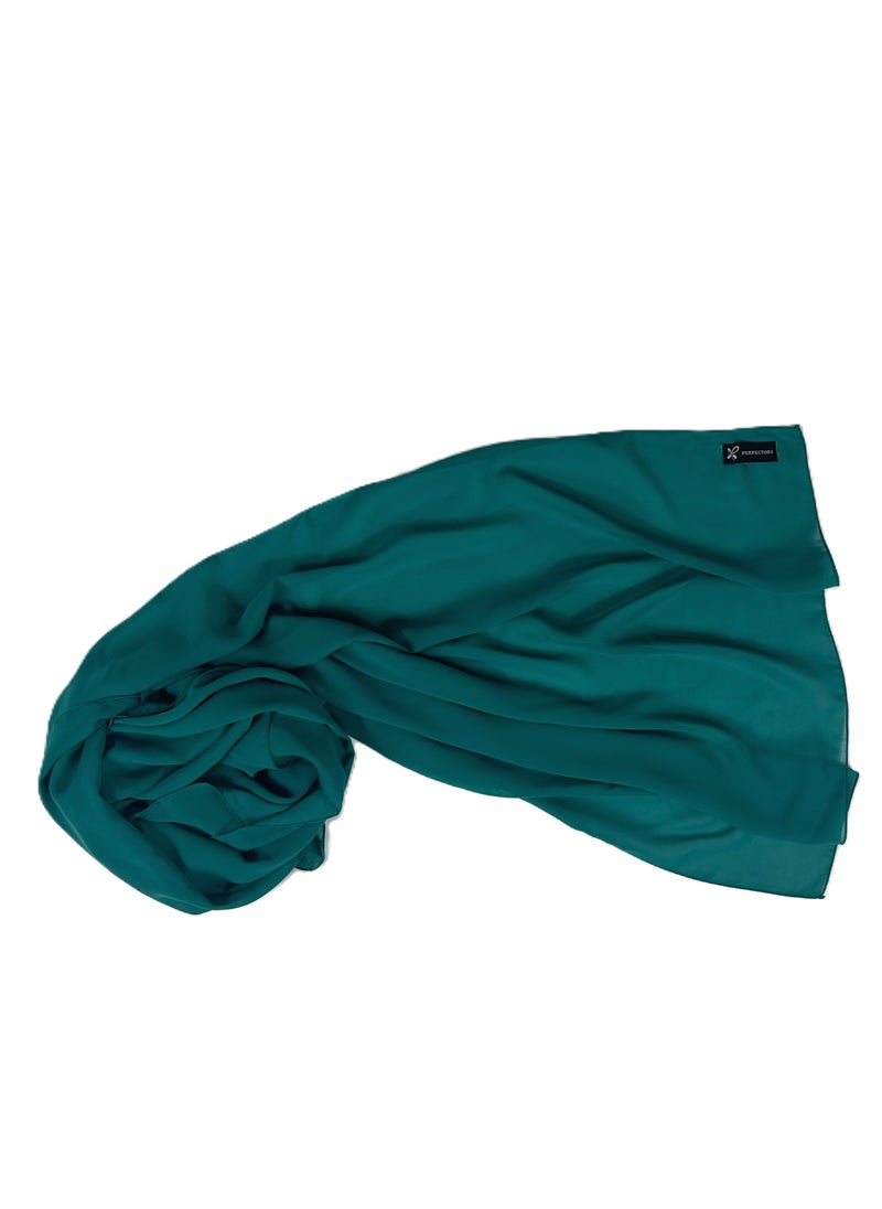 Perfectory - PERFECTORY Women Lightweight Solid Chiffon Hijab Shawl Soft Premium Abaya Shawl Wrap Scarves, Long Bridal Hijab Scarf- Turquoise Green - Image 1