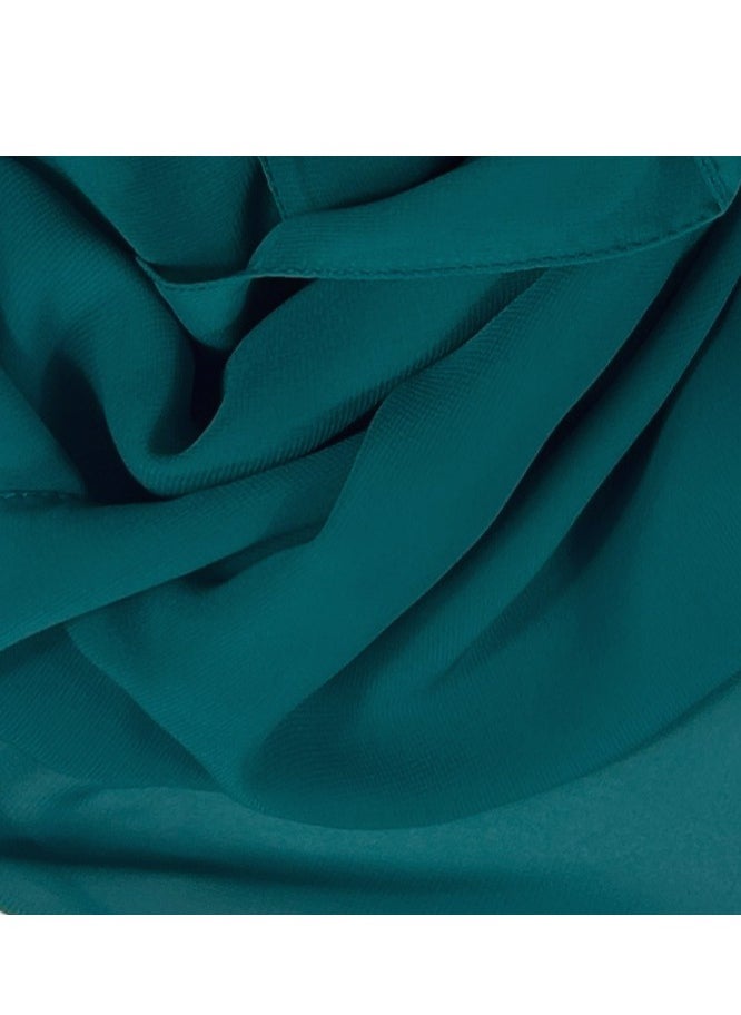 Perfectory - PERFECTORY Women Lightweight Solid Chiffon Hijab Shawl Soft Premium Abaya Shawl Wrap Scarves, Long Bridal Hijab Scarf- Turquoise Green - Image 1
