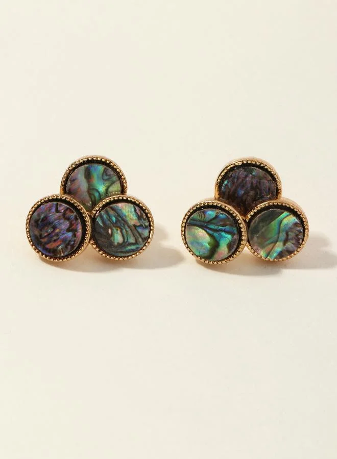 تايك تو أقراط صدفة ملونة