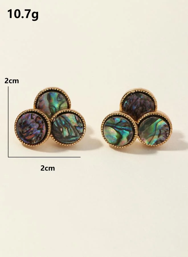 تايك تو أقراط صدفة ملونة