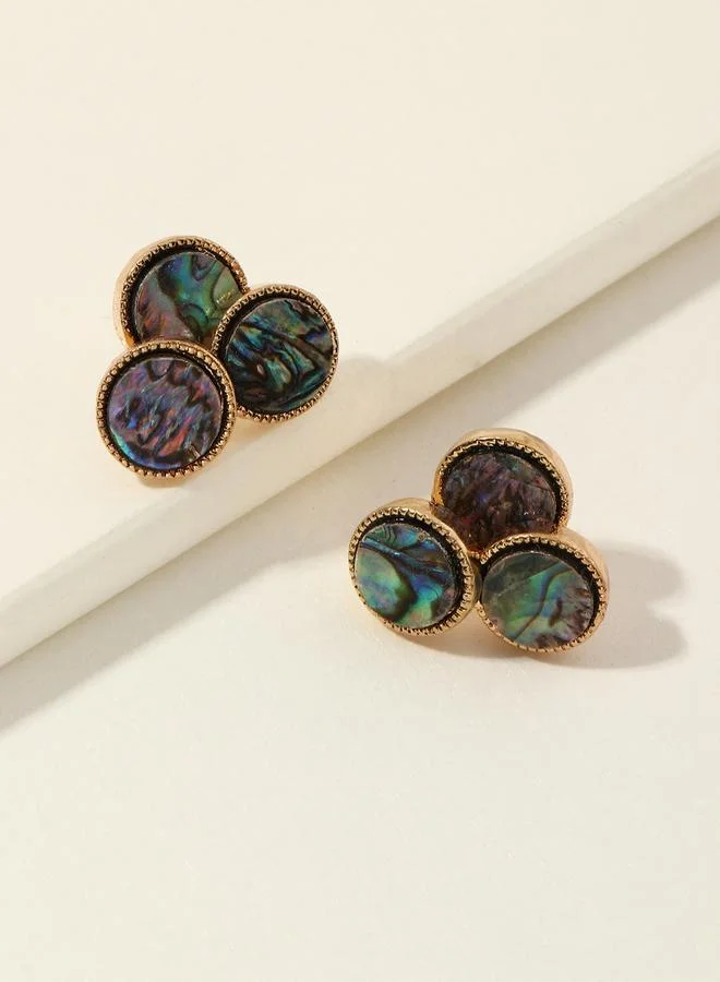 Take Two Colored Shell Stud Earrings