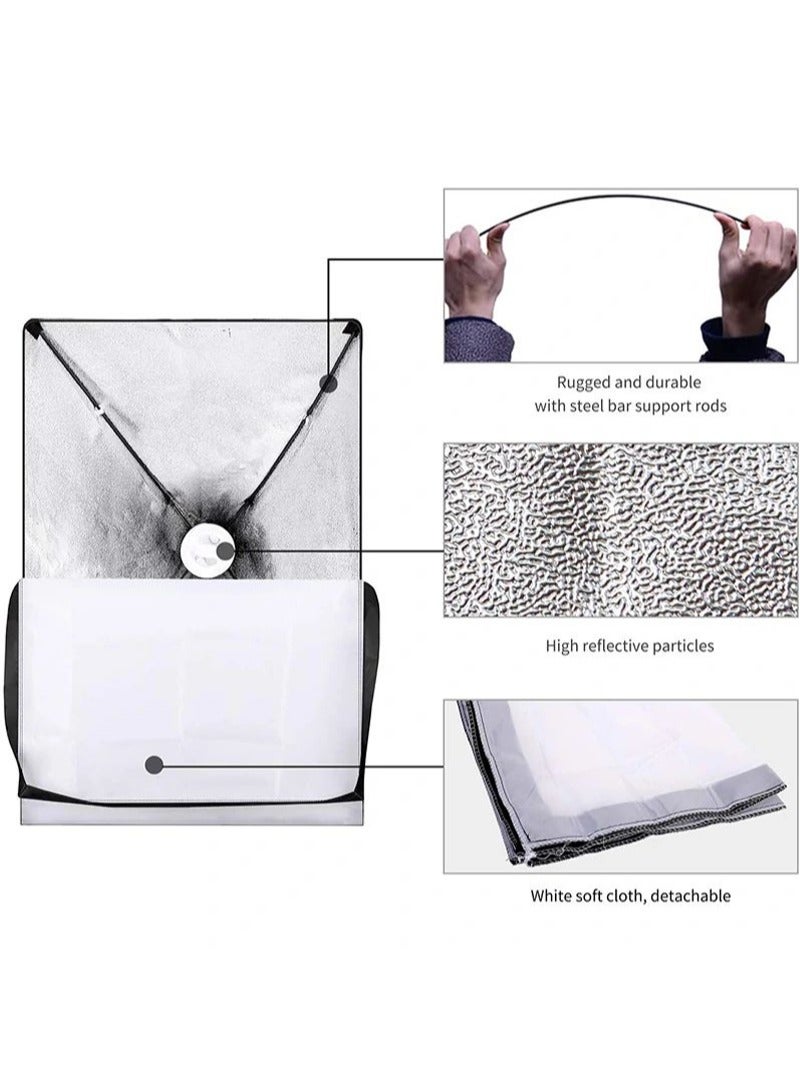 Glanfen Photography Soft Box Lighting Kit with 2 Pcs 105W Bulb Soft Box and Carry Bag for Portrait Product Shooting - Image 4