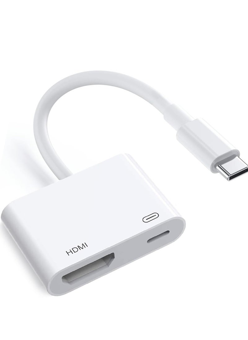 erorex USB-C to HDMI Adapter 4K@60Hz for iPhone 15 MacBook Pro Air iPad Pro, USB 3.1 Type C Digital AV HDMI 2.0 Cord Compatible with Samsung Galaxy S23/S22, Pixelbook, XPS and More  - Image 1