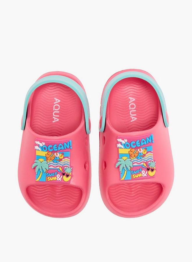 Aqua Girls Ocean Applique Clogs - Image 1