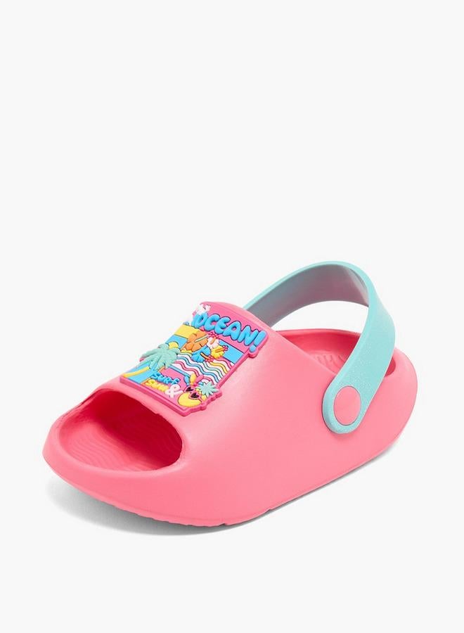 Aqua Girls Ocean Applique Clogs - Image 3