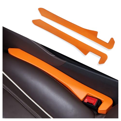 IHOTDER Super Flexible Car Seat Gap FillerDurable Car Organizer Between Seats for Tightly Filling Seat GapsUniversal CCar Side Seat Gap Filler CCar Accessories for Women Men Orange2PCS - Image 1