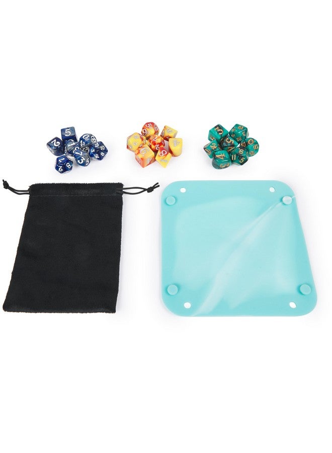 Spin Master Games Spin Master Games, Campaign Dice, 3 Sets of Polyhedron Dice for RPG & Board Games, Storage Pouch & Silicone Tray, DND Dungeons and Dragons, MTG Magic The Gathering, for Ages 8 & Up  - Image 4