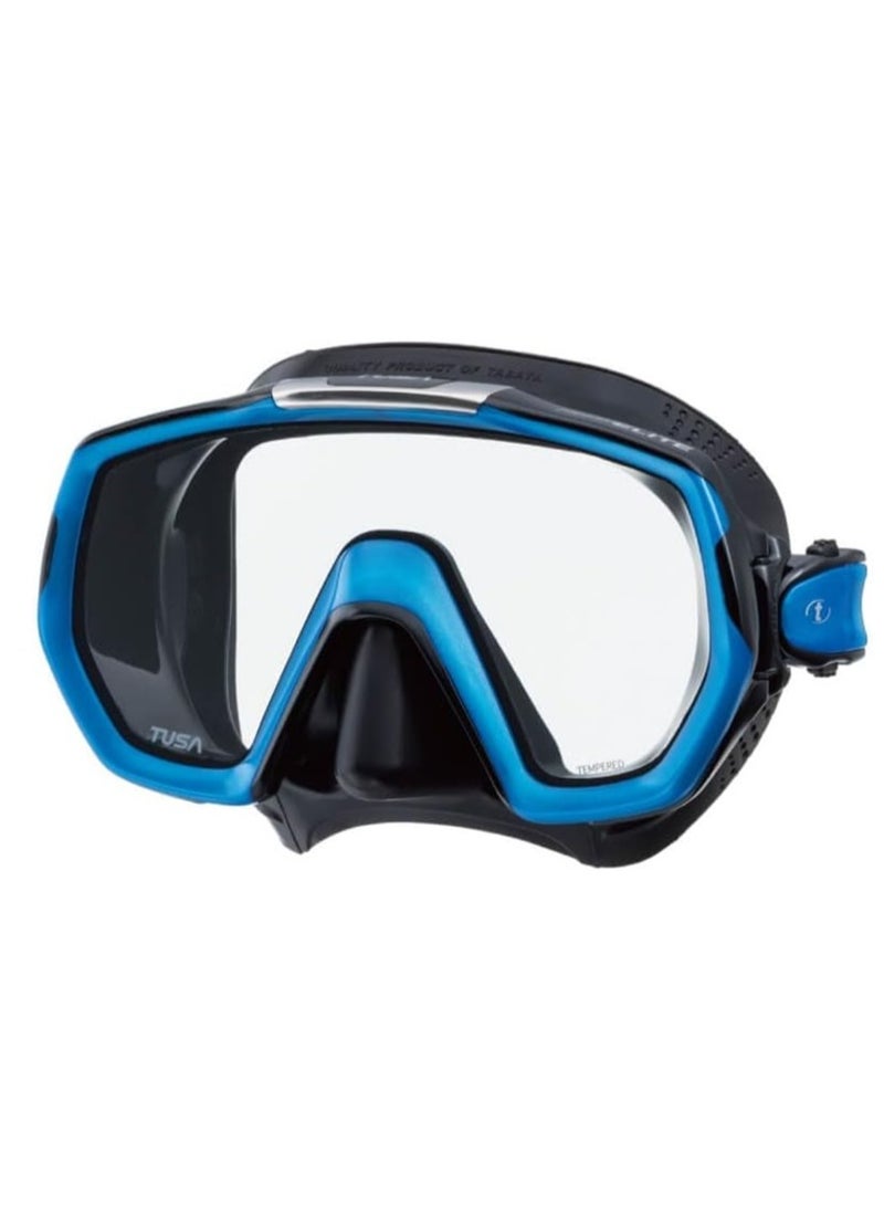 TUSA Freedom Elite Scuba Diving Mask Fishtail Blue - Image 1