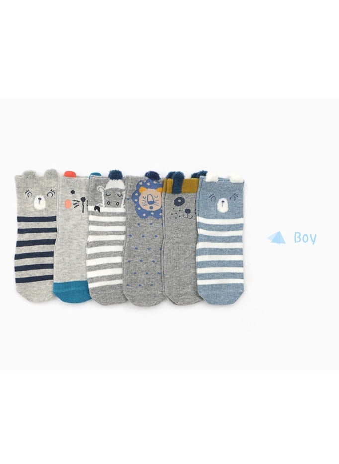 Children's Floor Socks Baby Non-Slip Socks 6 Pairsï¼12-14CM) - Image 1