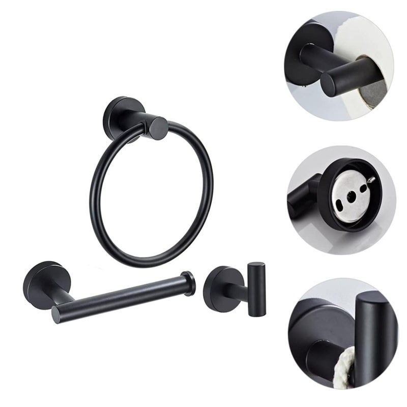 Multi Functional 3 Piece Bathroom Towel Rack Bar For Organized Storage Kitchen Bathroom - Image 3