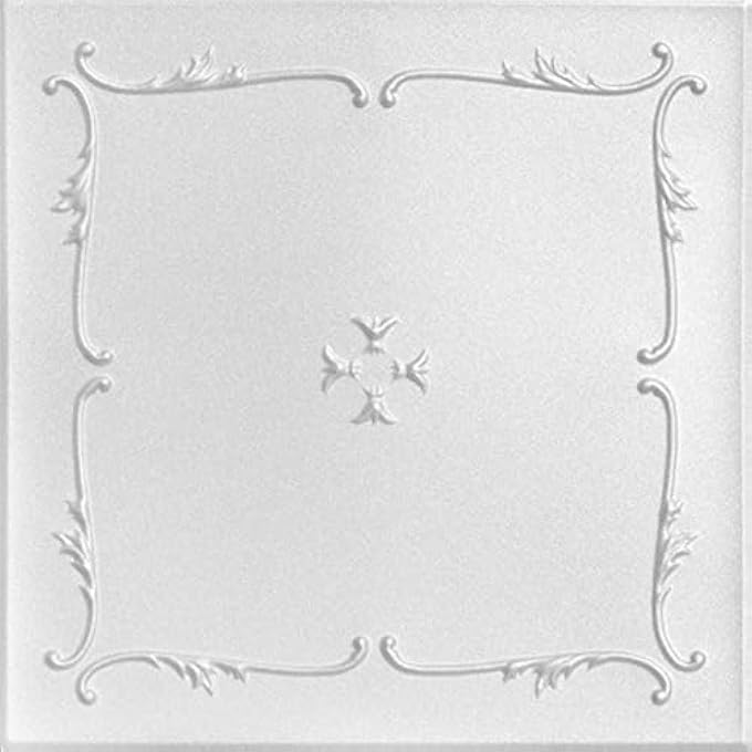 A R05 SPRING BUDS FOAM GLUE-UP CEILING TILE (128 SQ. FT./CASE), PACK OF 48, PLAIN WHITE - Image 2