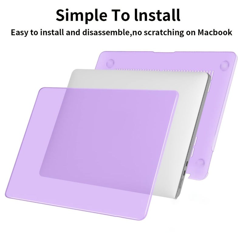 حافظة صلبة بلاستيكية أرجوانية لجهاز MacBook Air 15 M4 A3241 2025 - Image 5