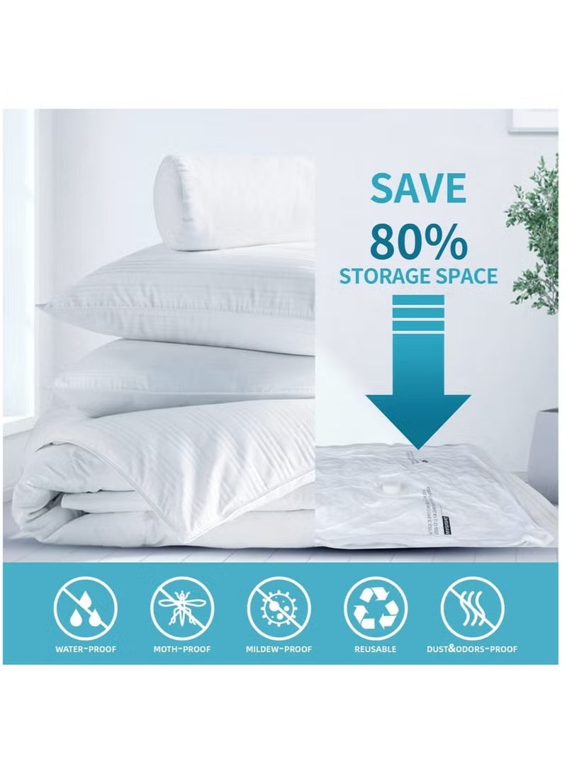 Sunspire 4PCS Vacuum Storage Bags, Reusable Space Saver Seal Bag with Hand Pump, Compression Sealer Bags for Comforters, Blankets, Clothes, Pillows, Travel(2 x Jumbo, 2 x Large) - Image 3