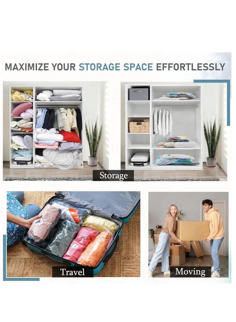 Sunspire 4PCS Vacuum Storage Bags, Reusable Space Saver Seal Bag with Hand Pump, Compression Sealer Bags for Comforters, Blankets, Clothes, Pillows, Travel(2 x Jumbo, 2 x Large) - Image 4