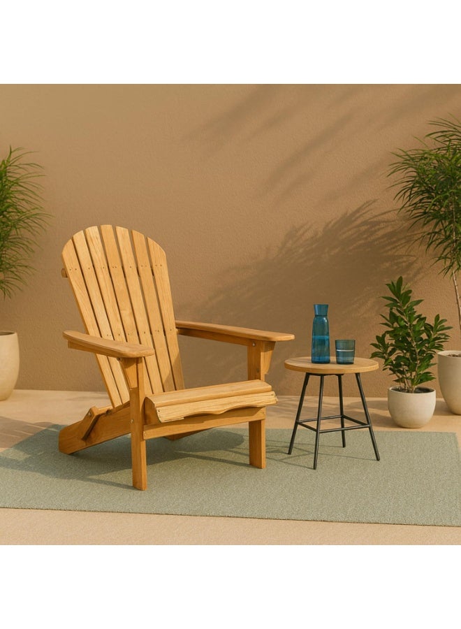 Outdoor Wooden Adirondack Chair Set for Patio Garden Backyard Pool and Beach Comfortable Lounge Seating with Strong Support Design Set of 2 - Image 1