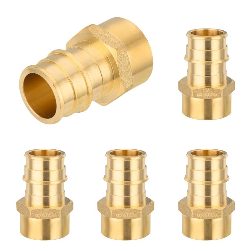 HeSun 5Pack HeSun PEXA Fitting 34 PEXA x 12 Female NPT Thread Expansion Adapter ASTM F1960PEX19601245 - Image 2