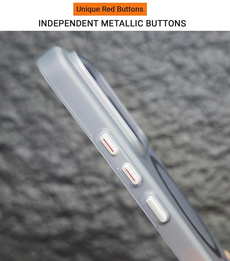 Kapa Wave Magnetic Frosted Grip Back Cover for Xiaomi 15 | [MagSafe Compatible] Wireless Charging, Slim, Metal Buttons Matte Finish Back Case (White) - Image 4