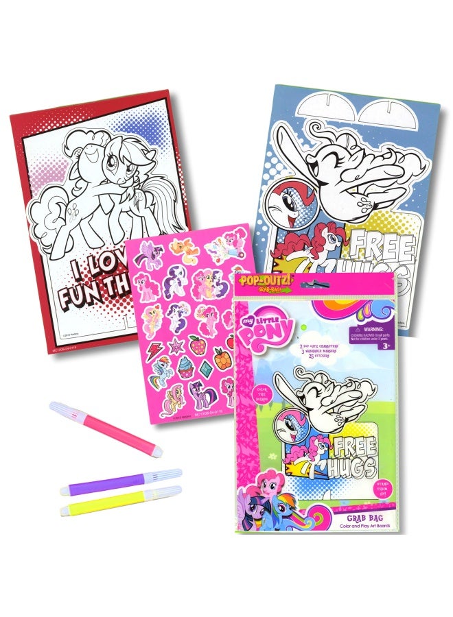 my little Pony Coloring Book with Take-N-Play Set - 96-page Coloring Book   Stickers and Markers - Image 3