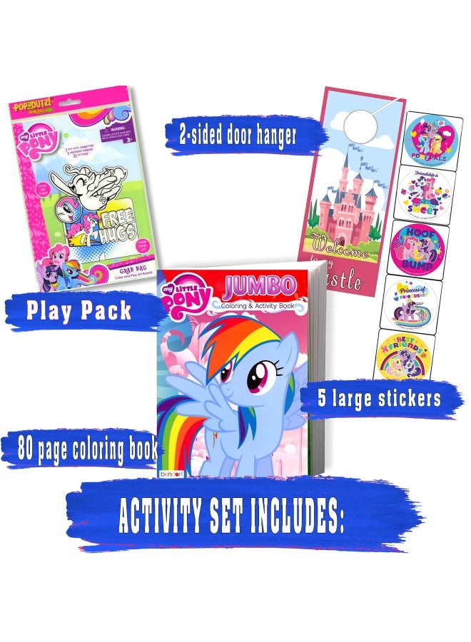 my little Pony Coloring Book with Take-N-Play Set - 96-page Coloring Book   Stickers and Markers - Image 2