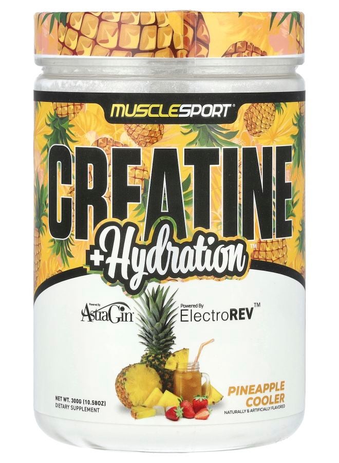 MUSCLESPORT Creatine + Hydration Pineapple Cooler 10.58 oz (300 g)