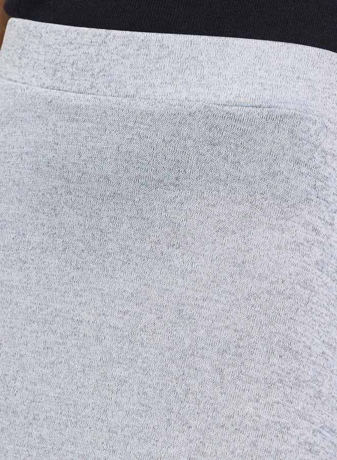 Styli  Styli Grey A-Line Midi Skirt for Women | Best Price UAE