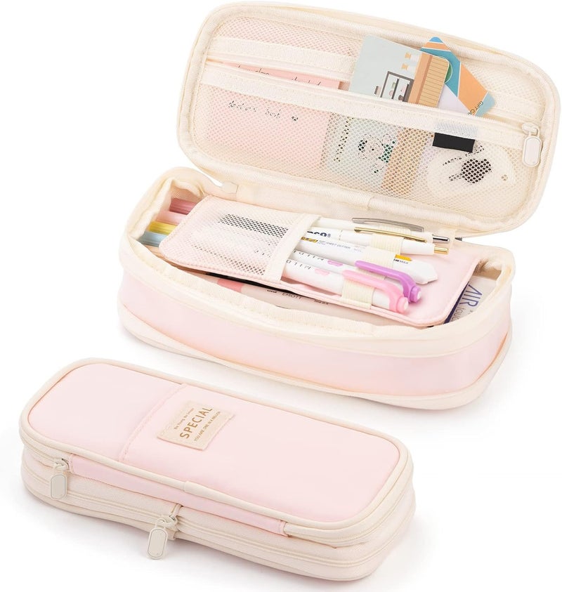 KASTWAVE Large Capacity Pencil Case, Cosmetic Bag, Large Capacity, Storage Bag With Zipper, Suitable For School Office - Image 1