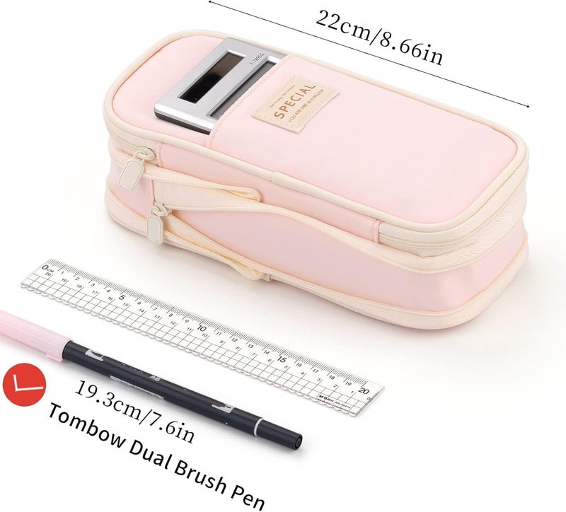 KASTWAVE Large Capacity Pencil Case, Cosmetic Bag, Large Capacity, Storage Bag With Zipper, Suitable For School Office - Image 4