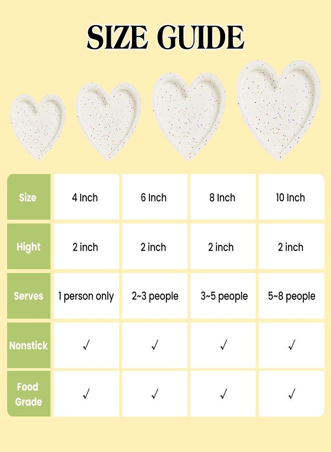 AOTASO 6 Inch Heart Shaped Cake Pans Small Heart Cake Pan Nonstick Silicone Molds for Baking Set of 3 (Cream) - Image 5