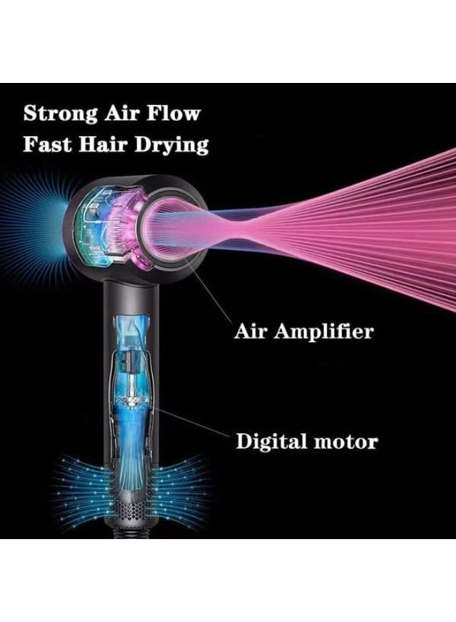 5-in-1 Professional High-Speed Leafless Hair Dryer with Curling Attachment – Premium Salon-Grade Electric Hair Styling Tool for All Hair Types - Image 4