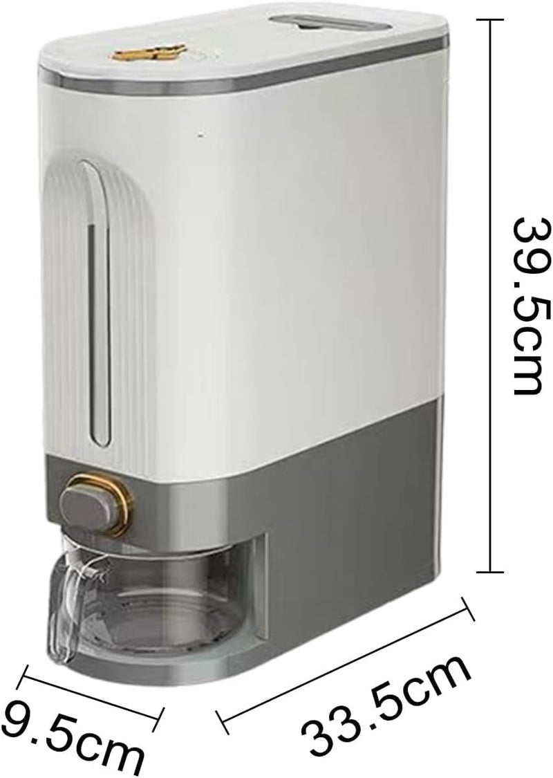 PIKFOS PIKFOS Rice Dispenser 2225 Lbs Rice Container with Measuring Cup Upgraded Builtin Fresh Box Cereal Dispenser Storage with Lids for Home Kitchen Pantry Rice Soybean Corn White - Image 5