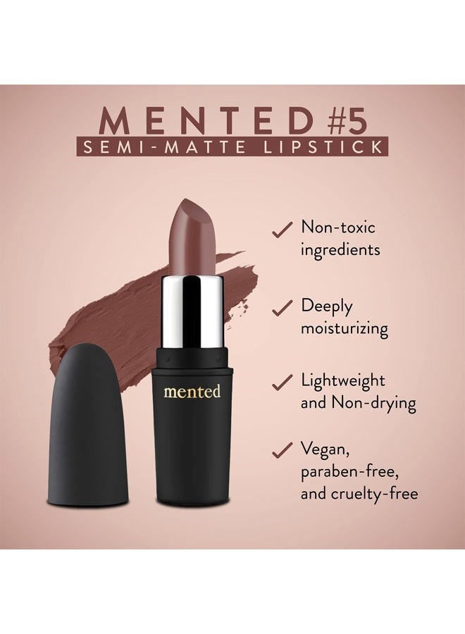 Mented Cosmetics Nude Lipstick for Women, Semi-Matte Long-Lasting Lip Stick, Moisturizing Vegan, Paraben & Cruelty-Free, Enhances All Complexions, Perfect for Everyday Makeup, Mented No. 5 - Image 4