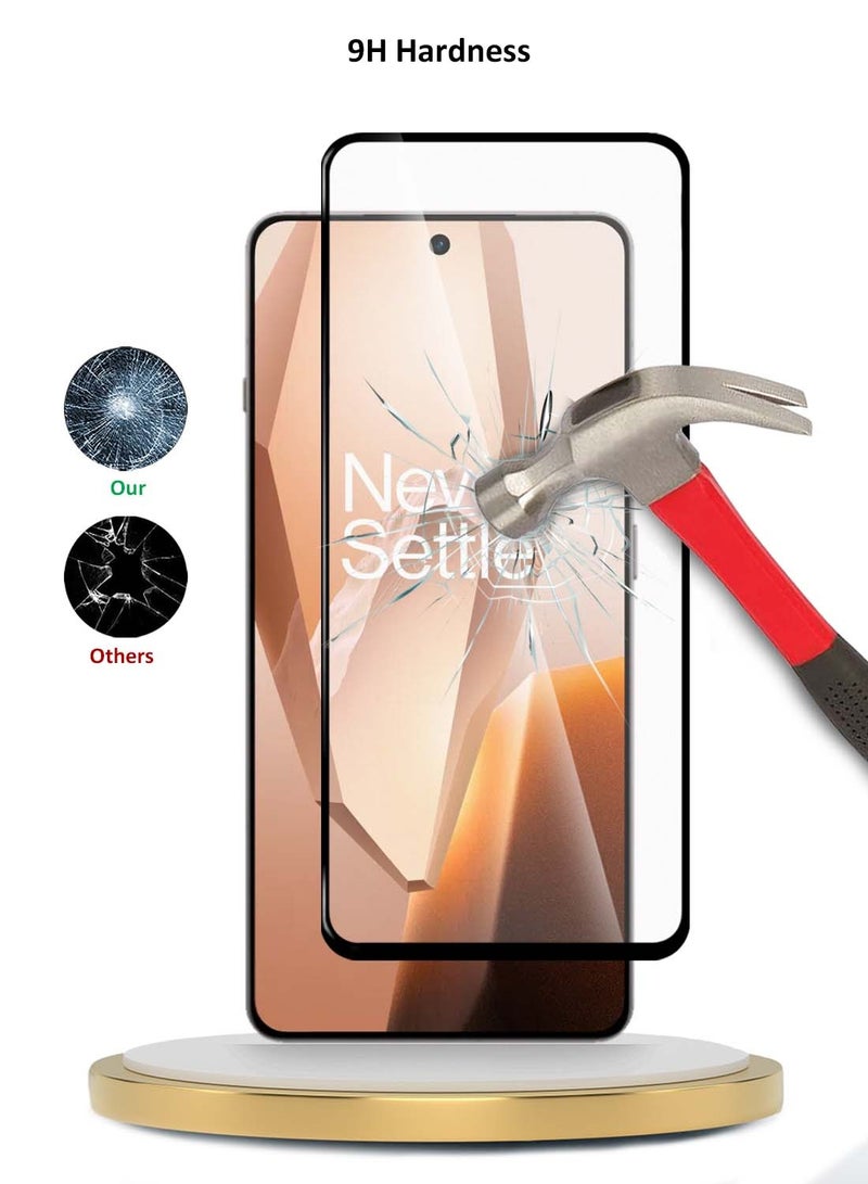 Wtech OnePlus 13R 5G 2025 / Ace 5 5G 2024 / Ace 5 Pro 5G 2024 Premium E2E Series Full Glue Full Cover Tempered Glass Screen Protector (MSGECN) - Clear/Black - Image 3