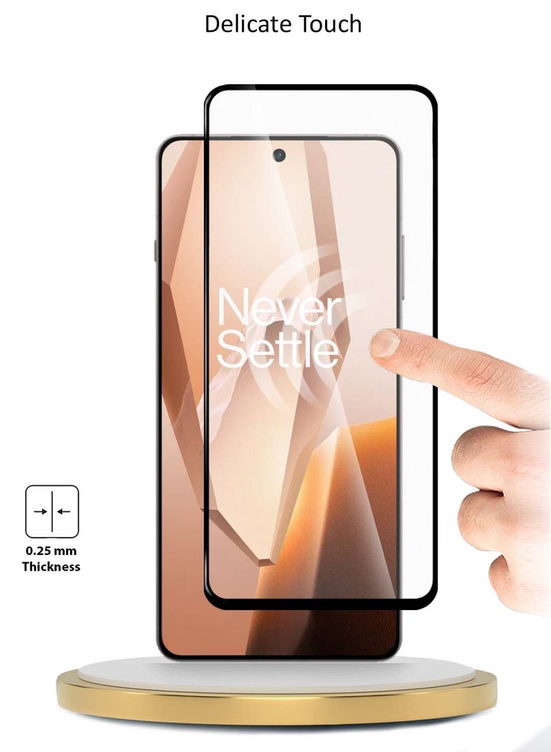 Wtech OnePlus 13R 5G 2025 / Ace 5 5G 2024 / Ace 5 Pro 5G 2024 Premium E2E Series Full Glue Full Cover Tempered Glass Screen Protector (MSGECN) - Clear/Black - Image 4