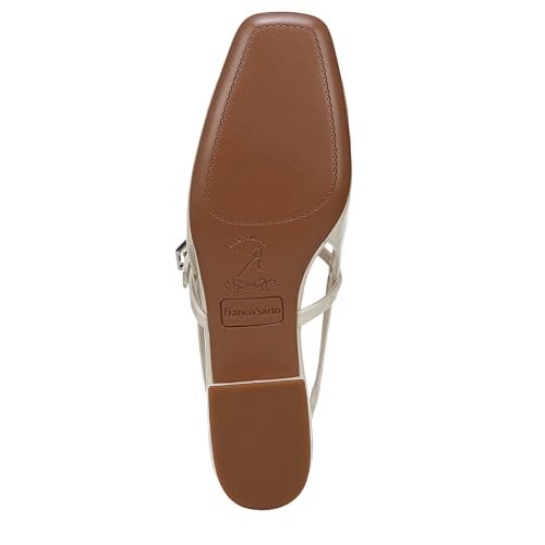Franco Sarto Womens Destin Ballet Flat Pearl White Patent 7 M - Image 5