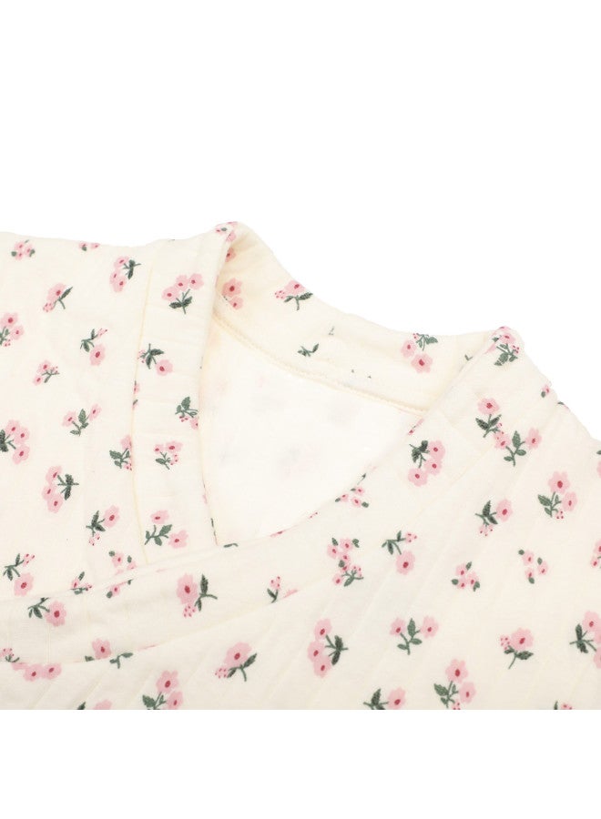 Zara sweet & Innocent Kids' Warm Floral Vest - Cozy Cotton Homewear - Image 4