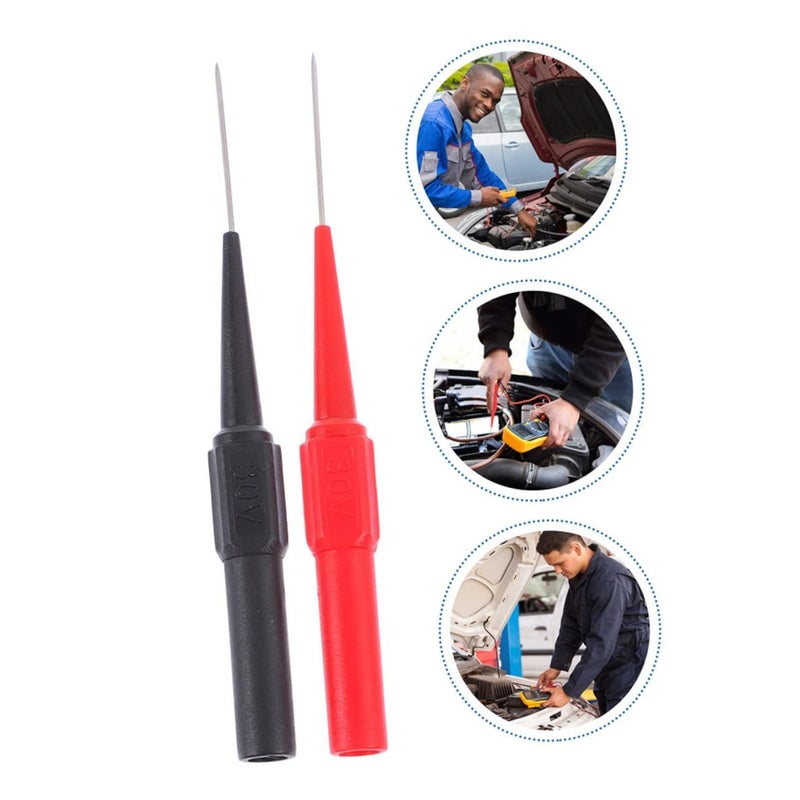 Multimeter Test Probe Kit 4PCS Insulated Wire Piercing Pins Back Kit - Image 3