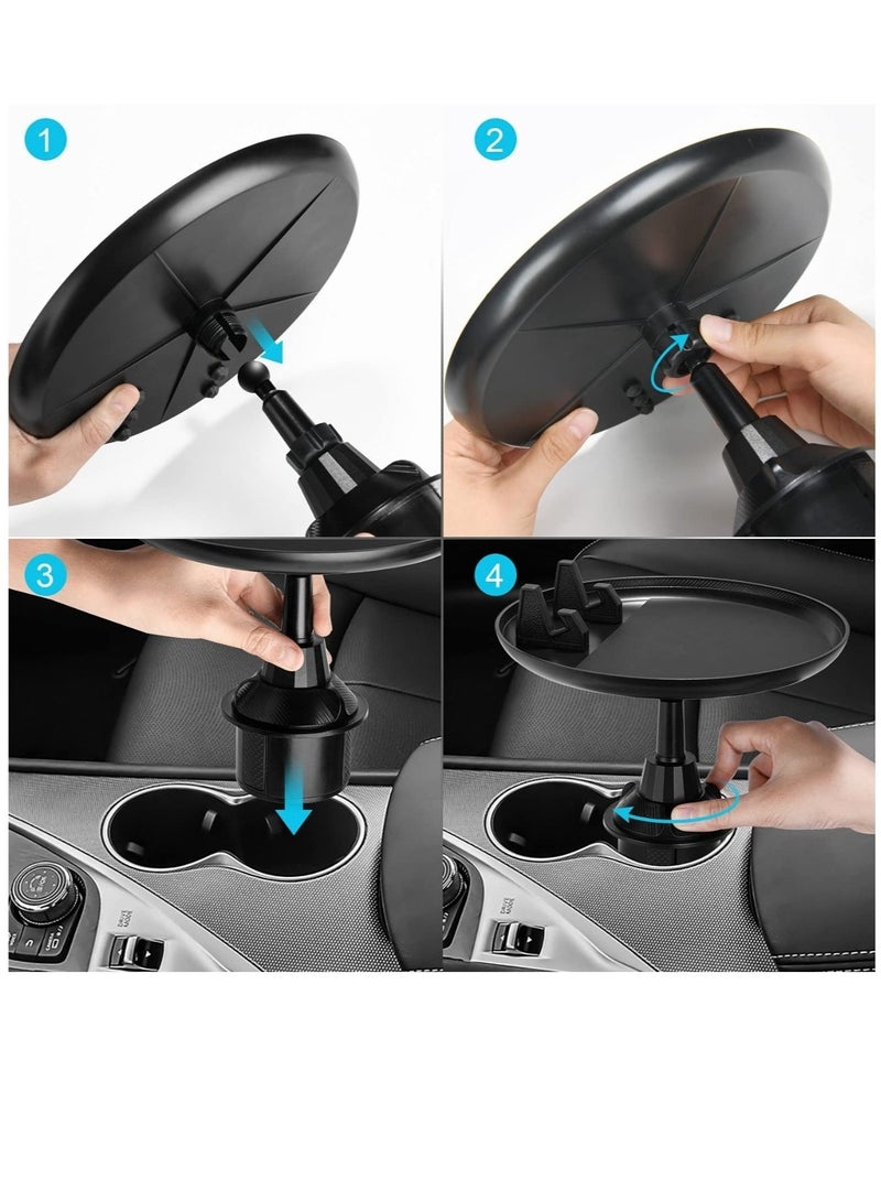 Car Tray Table for Eating with Cell Phone Slot, Lap Tray for Car Universal Adjustable Cup Tray Holder - Image 2