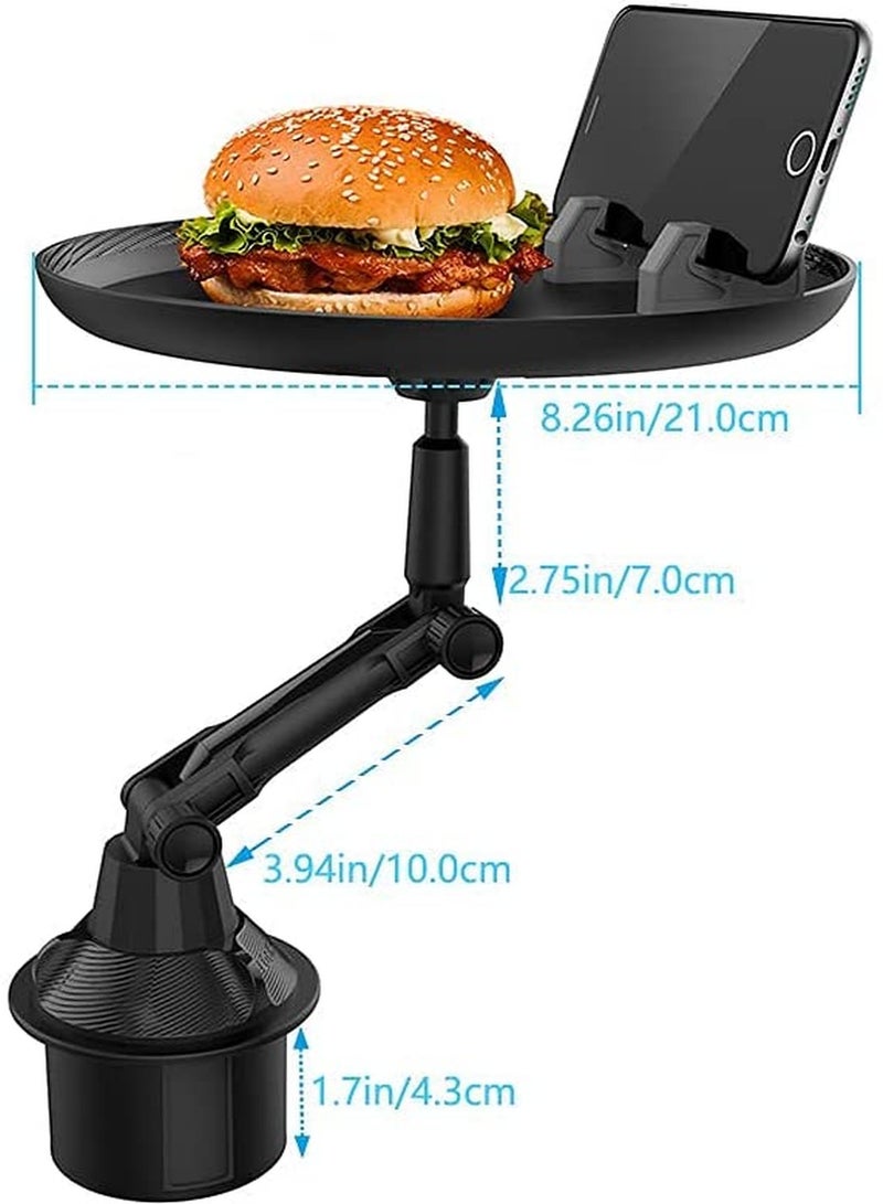 Car Tray Table for Eating with Cell Phone Slot, Lap Tray for Car Universal Adjustable Cup Tray Holder - Image 1
