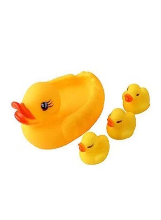 Mummy And Baby Rubber Race Cute Ducks Family Squeaky Bath Toys  - Image 2