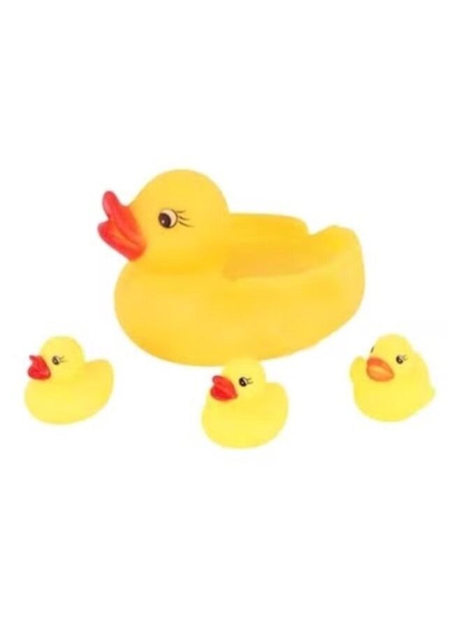 Mummy And Baby Rubber Race Cute Ducks Family Squeaky Bath Toys  - Image 3
