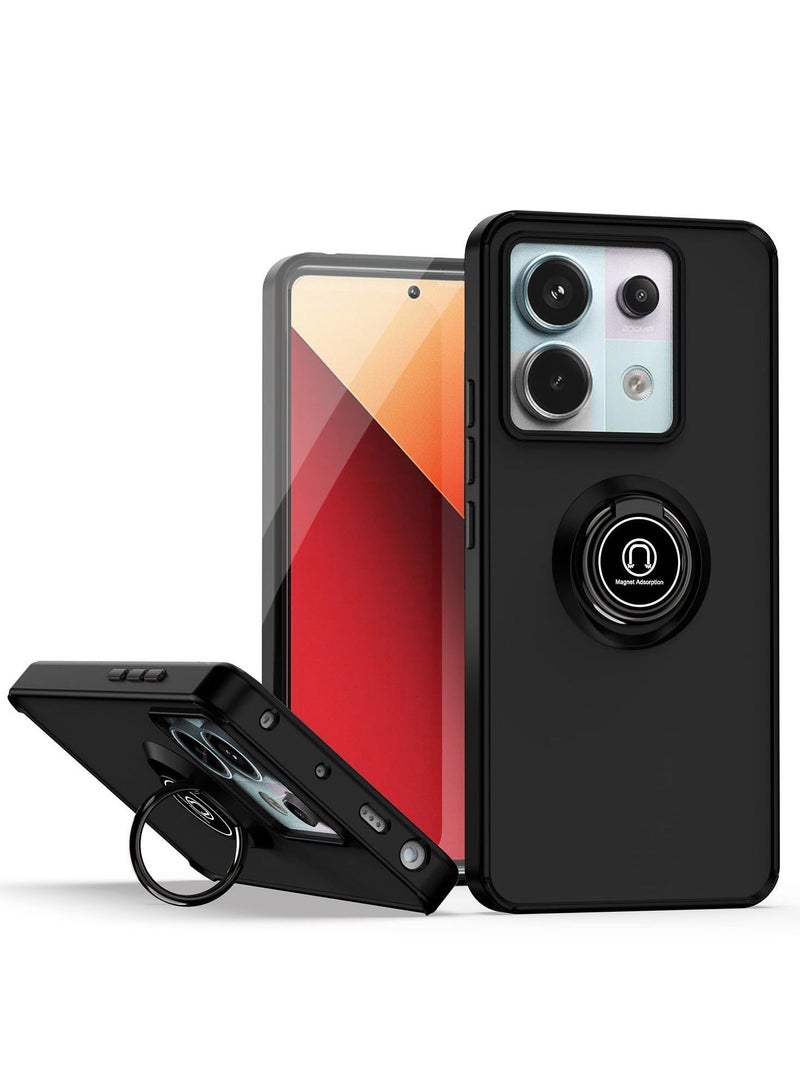 TEAM LUXURY Xiaomi Redmi Note 13 Pro 5G Case Cover, 360°Rotating Kickstand Ring + Support Magnetic Car Mount + Slim Thin PC&TPU Shockproof Mobile Phone Case  - Image 1