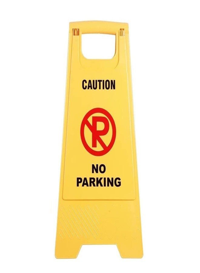 Shivis™Sign Board,Safety Signs, Wet Floor Stand, Wet Area Board, Yellow Caution Sign Board, Floor Cleaning Signs, Plastic Sign Board, Housekeeping Signage.(Pack of 2) (No Parking) - Image 2
