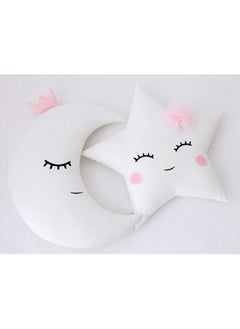 Cute Cloud Moon Star Cot Cushion (Pack Of 3 16X16 Inch Velvet) Kids Cushion Soft Toy Soft Plush Pillow Cot Cushion Nursery Decor Baby Cushion Pink Blush - pzsku/Z1681BDDC7B6F08B4768DZ/45/_/1719382912/7235c4ef-3843-4b11-a136-1dce20efbf76