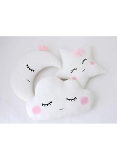 Cute Cloud Moon Star Cot Cushion (Pack Of 3 16X16 Inch Velvet) Kids Cushion Soft Toy Soft Plush Pillow Cot Cushion Nursery Decor Baby Cushion Pink Blush - pzsku/Z1681BDDC7B6F08B4768DZ/45/_/1719382914/485b1b82-cb15-4693-9734-1b9b28168ec8