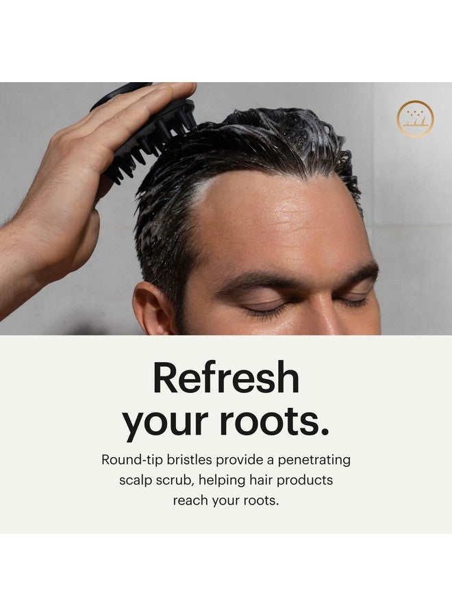 مانسكابيد ® فرشاة تنظيف وتقشير الشعر المصنوعة من السيليكون للرجال من The Scalp Buffer - تصميم مريح محمول باليد لتدليك فروة الرأس بلطف (عبوة واحدة) - Image 4