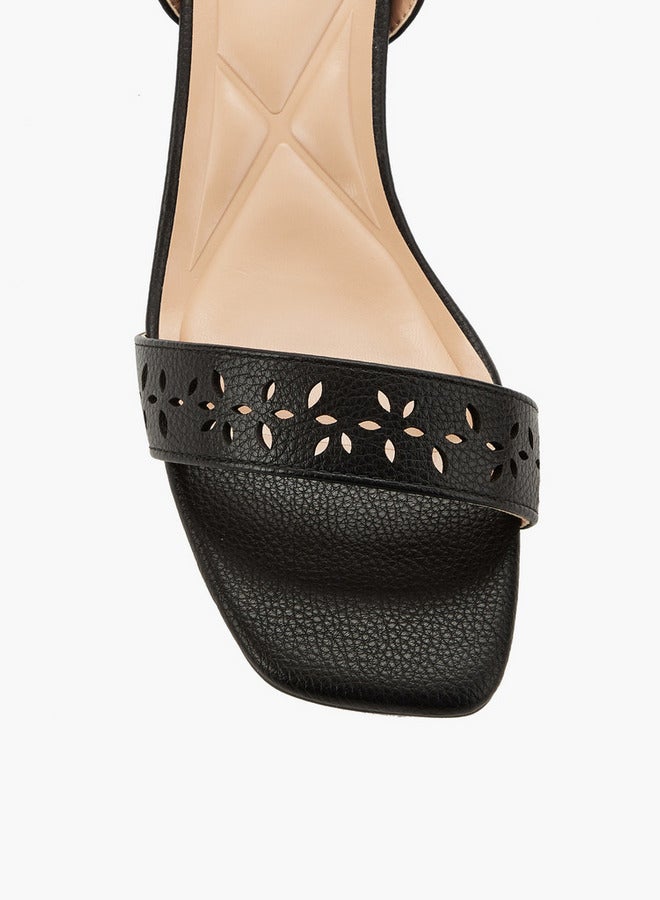 Celeste Women Cutout Design Block Heel Sandals - Image 5