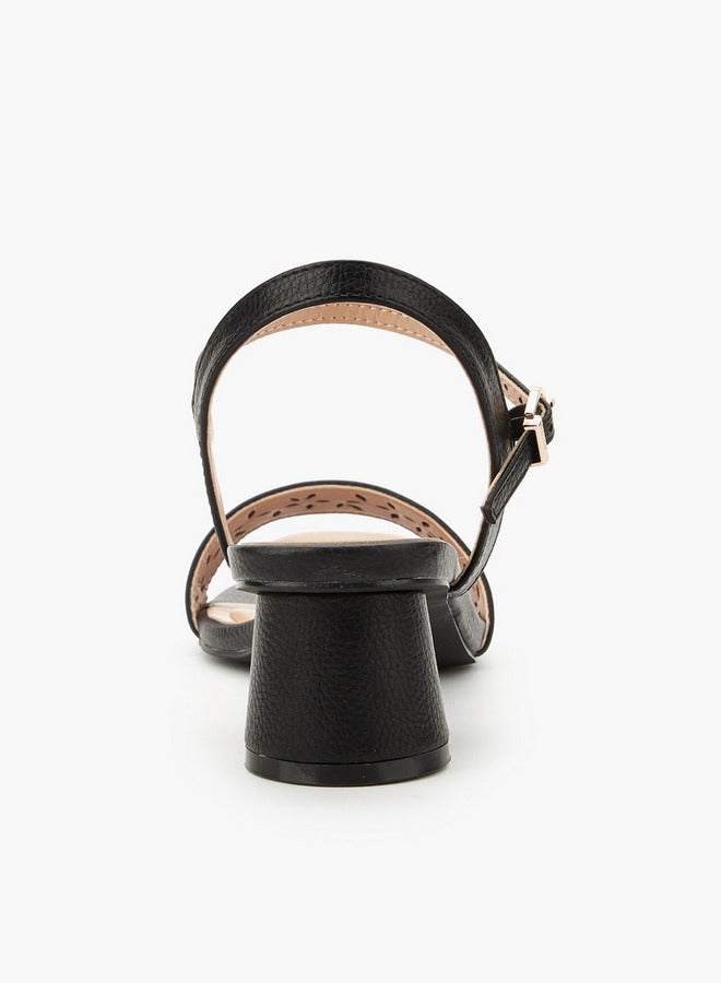 Celeste Women Cutout Design Block Heel Sandals - Image 4